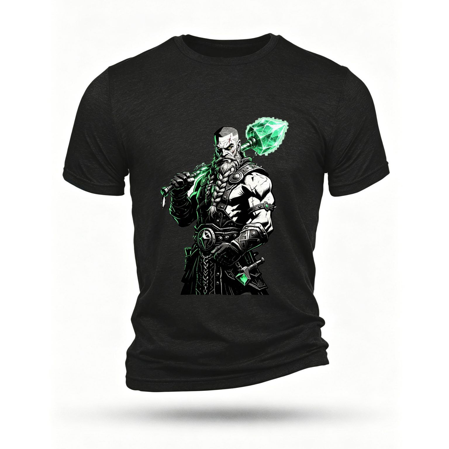 Black T-shirt, front print