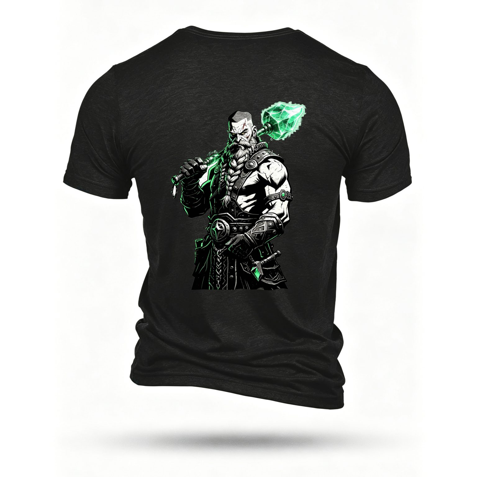 Black T-shirt, back print