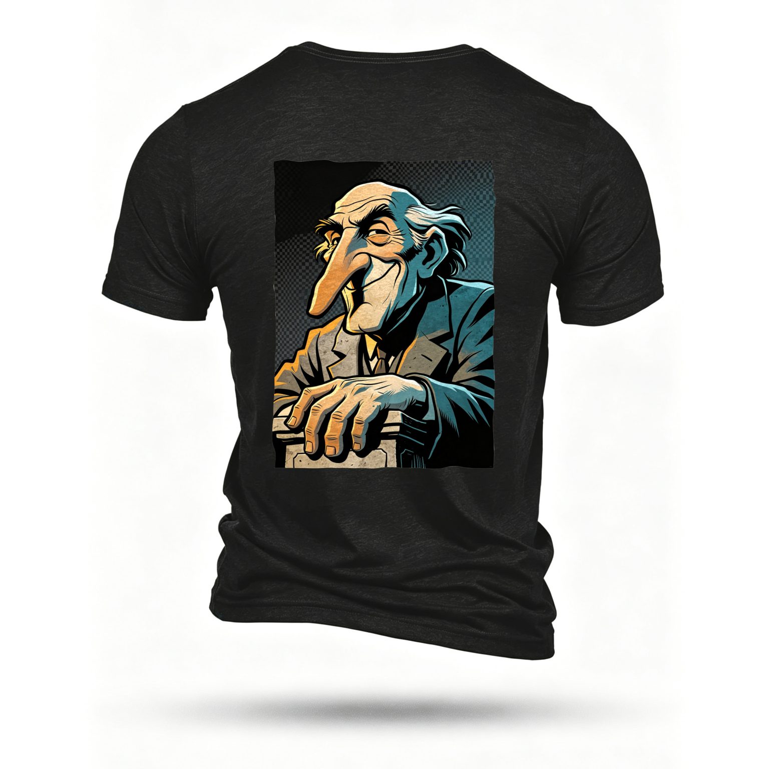 Black T-shirt, back print
