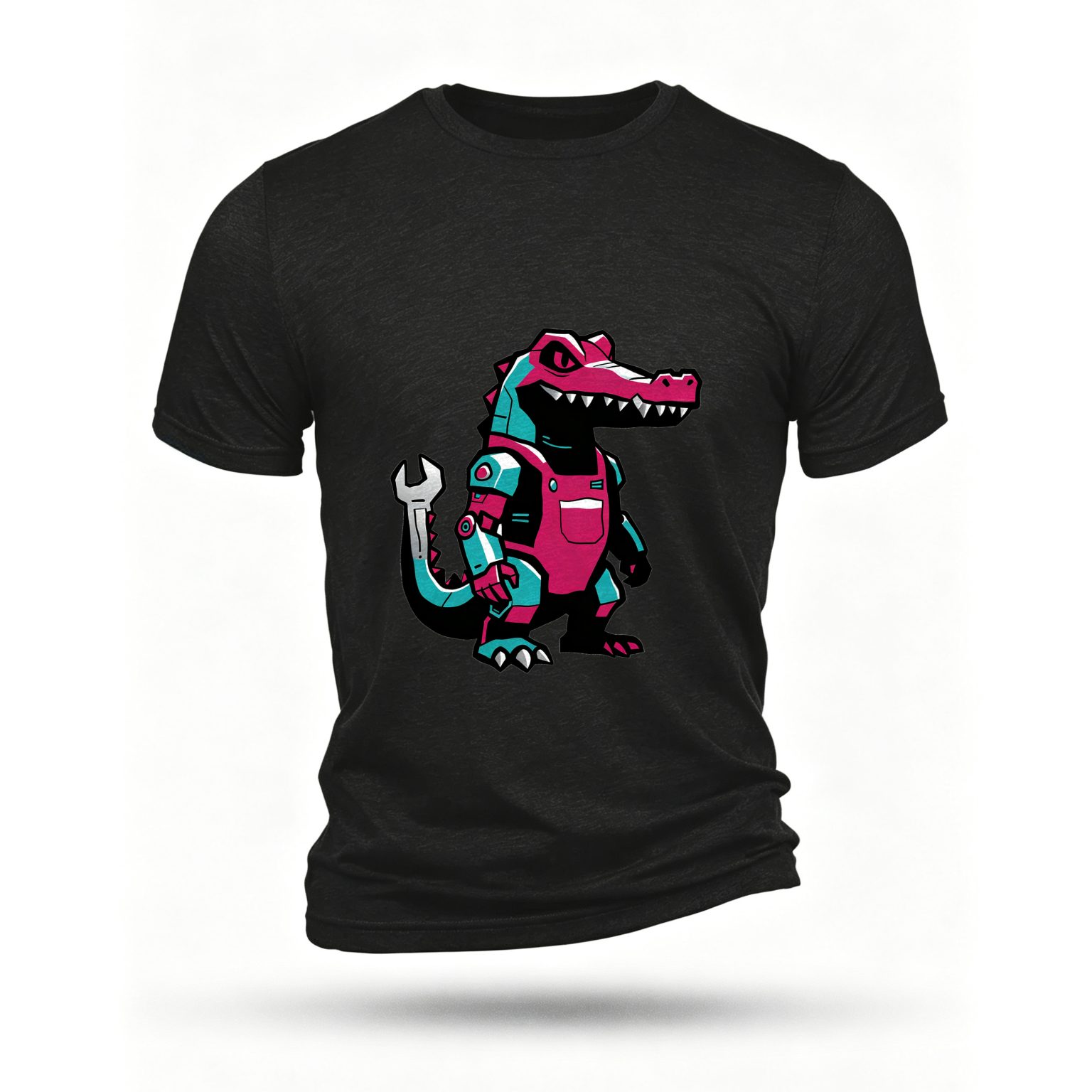 Black T-shirt, front print