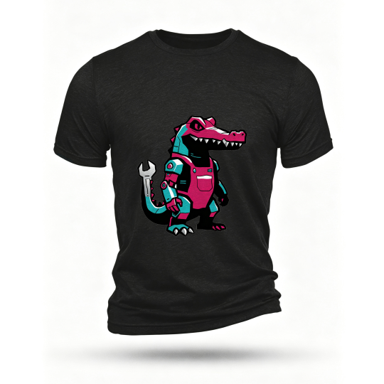 Black T-shirt, front print