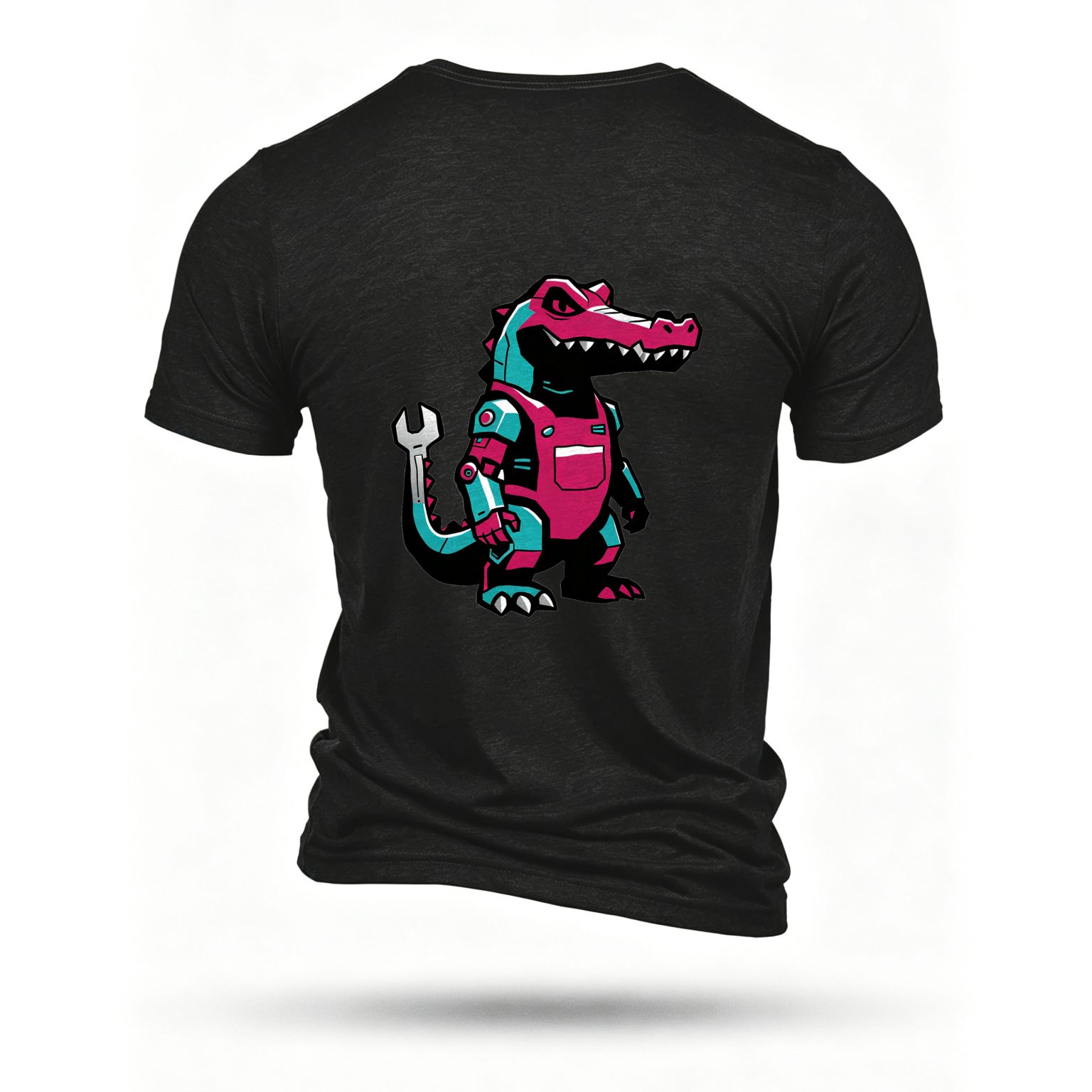 Black T-shirt, back print