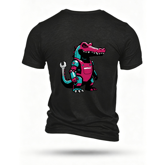 Black T-shirt, back print