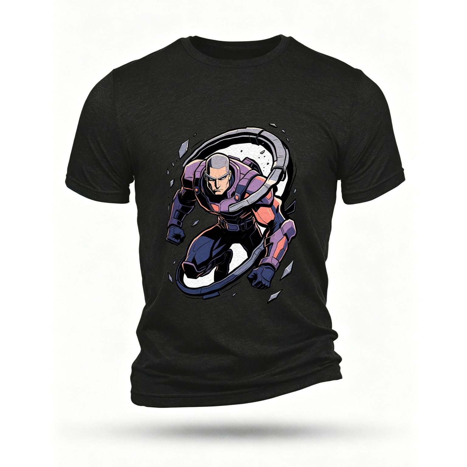 Black T-shirt, front print