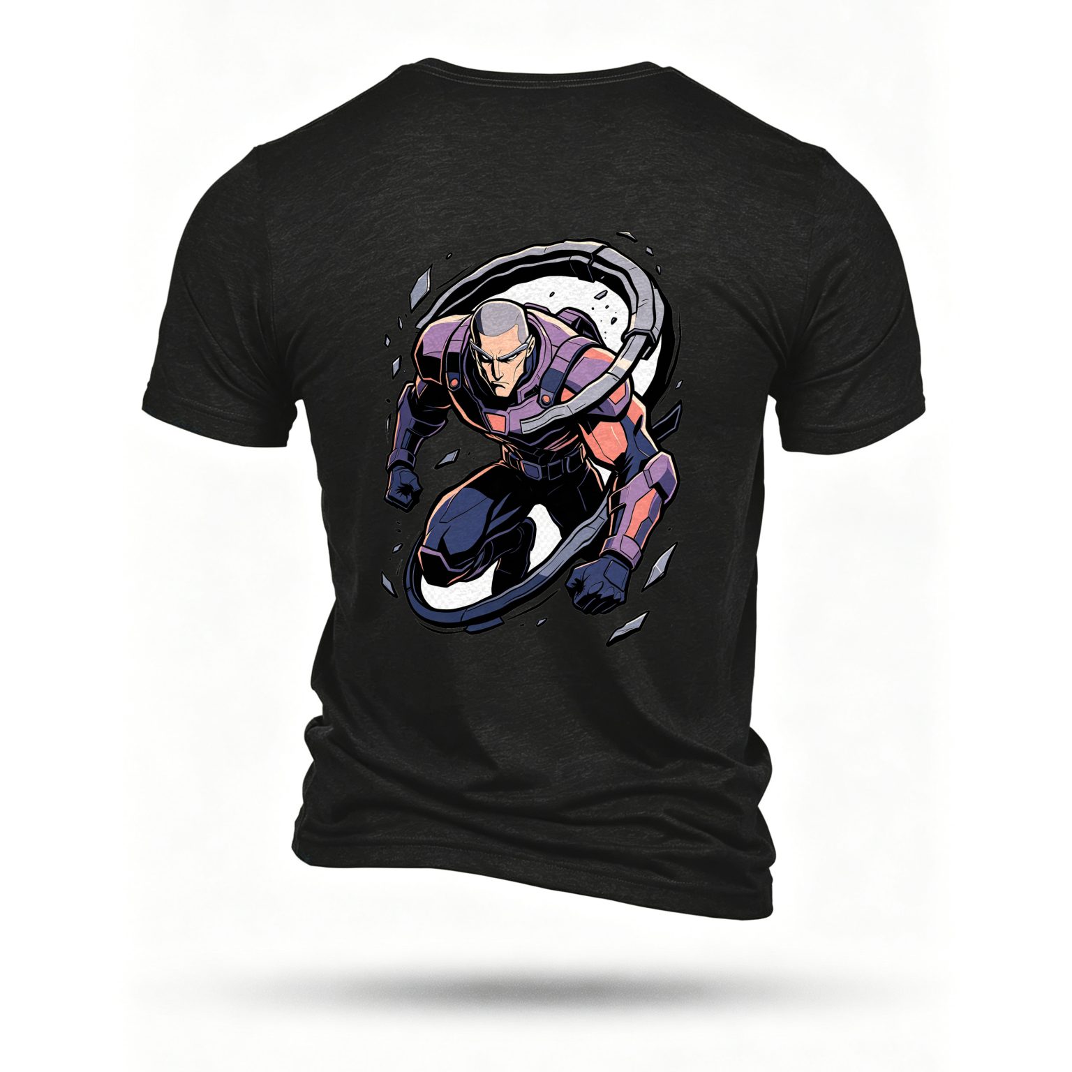 Black T-shirt, back print