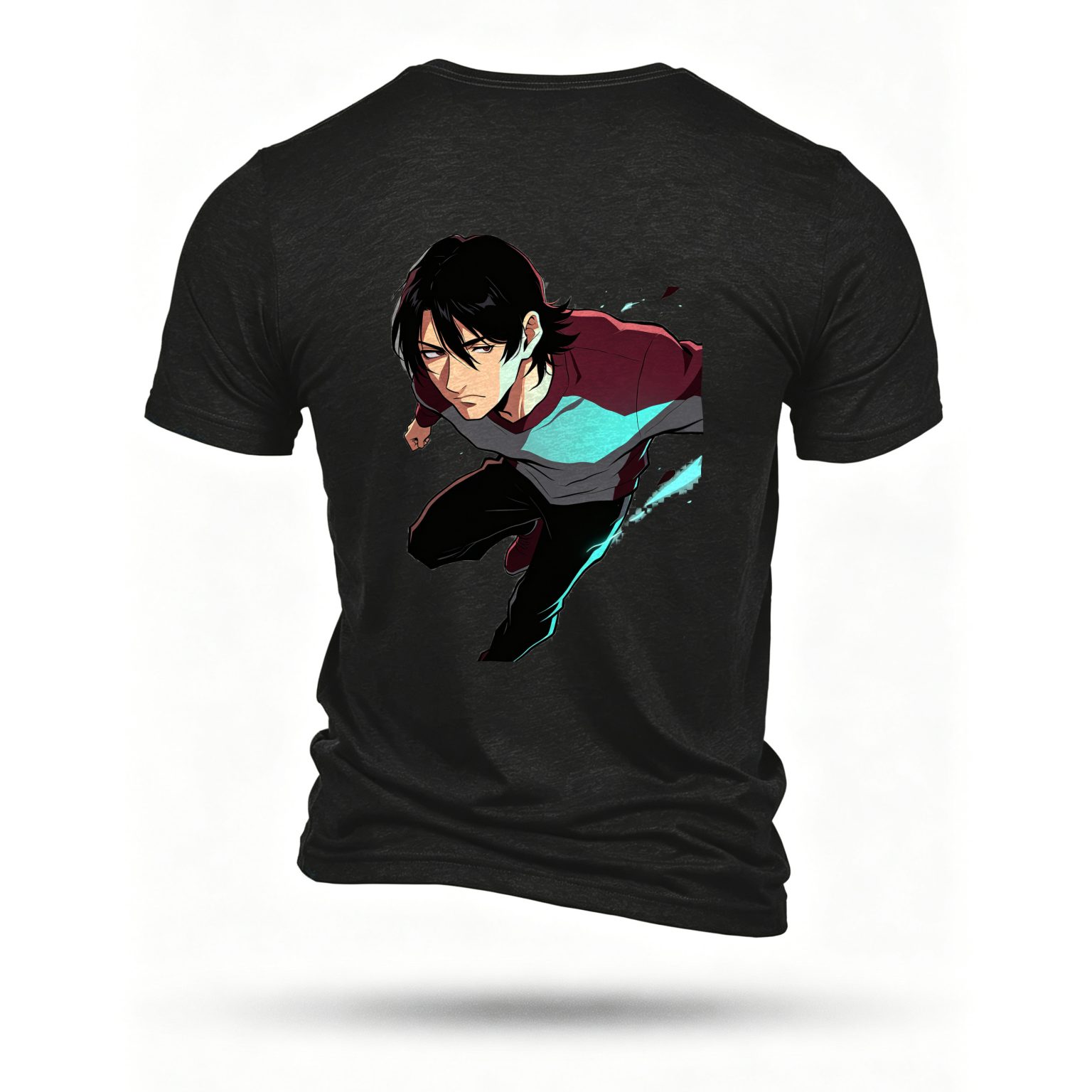 Black T-shirt, back print