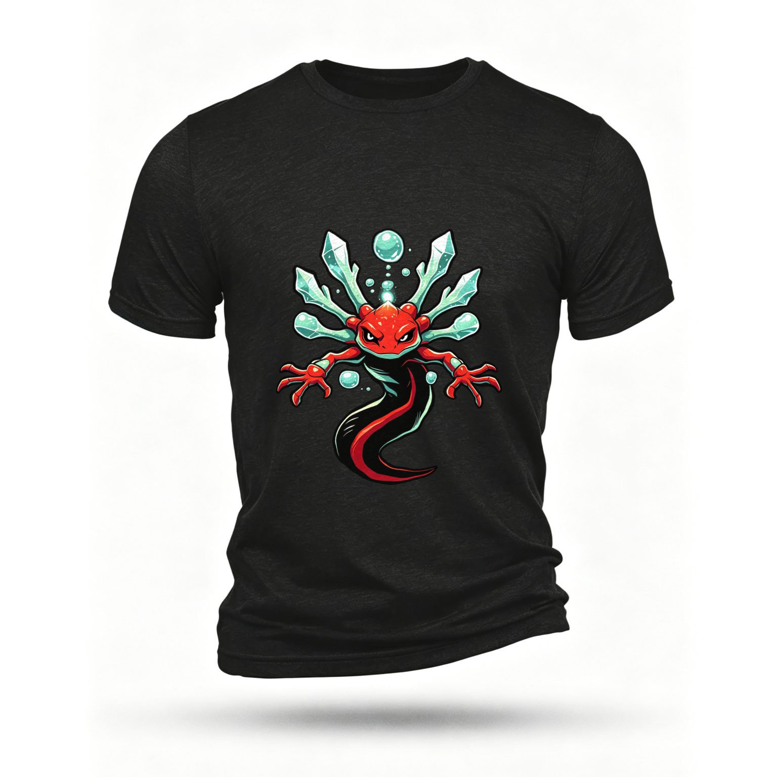 Black T-shirt, front print
