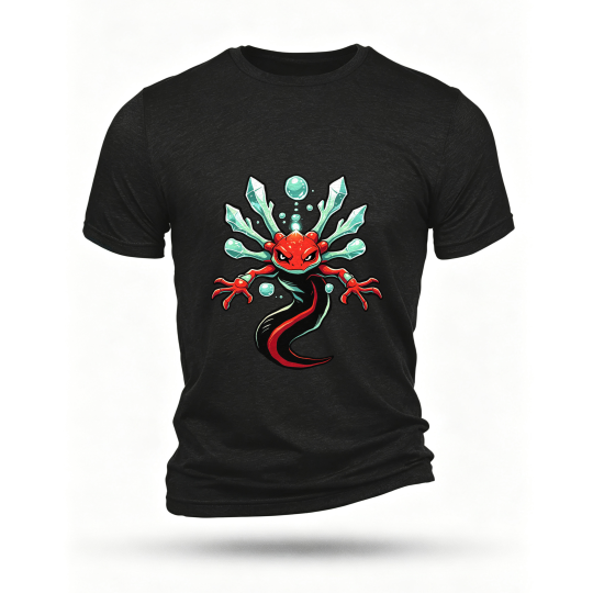 Black T-shirt, front print
