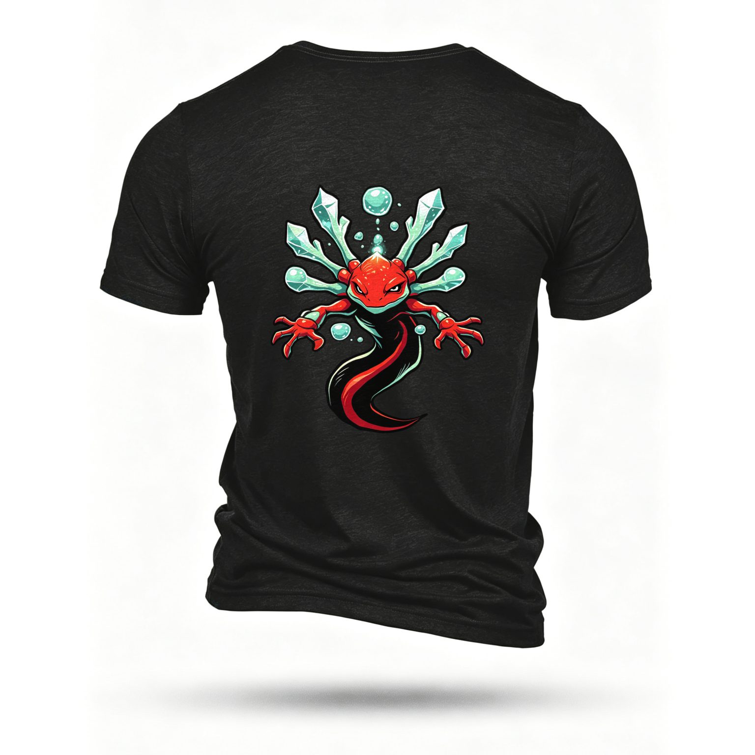 Black T-shirt, back print