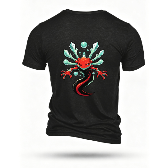 Black T-shirt, back print