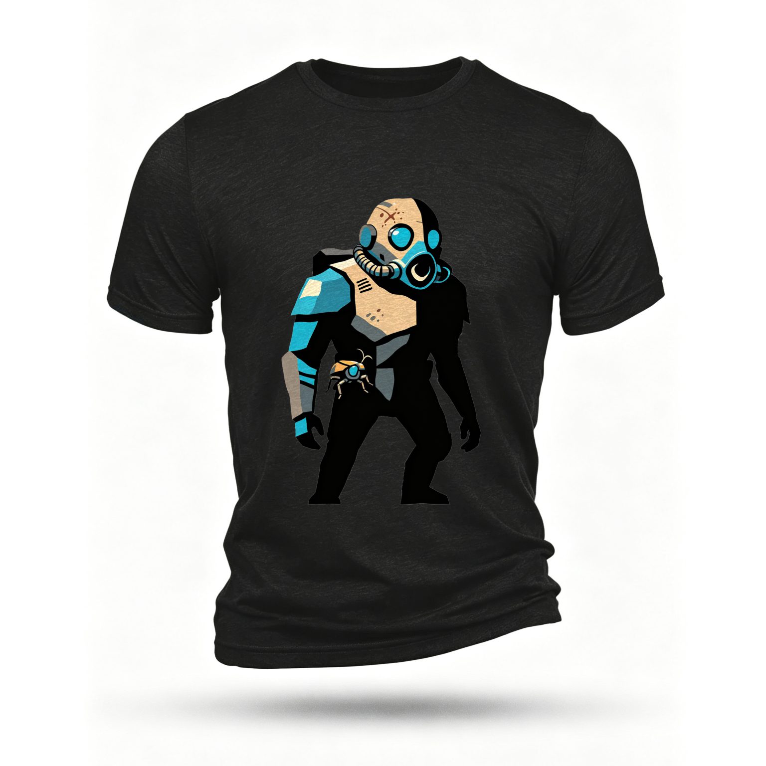 Black T-shirt, front print