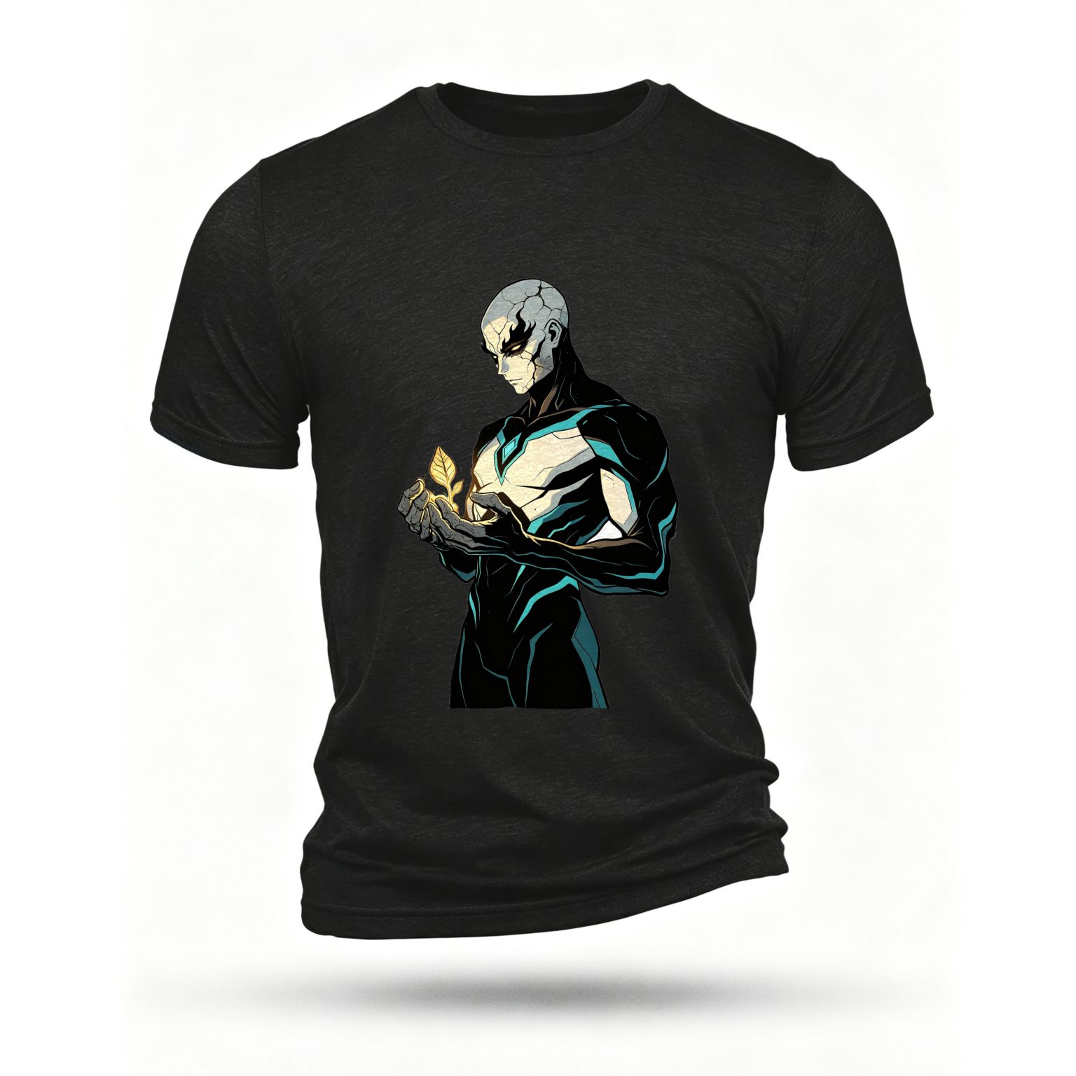 Black T-shirt, front print