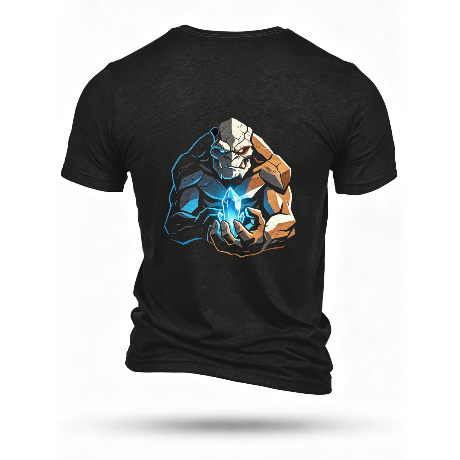 Black T-shirt, back print