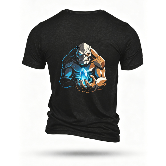 Black T-shirt, back print