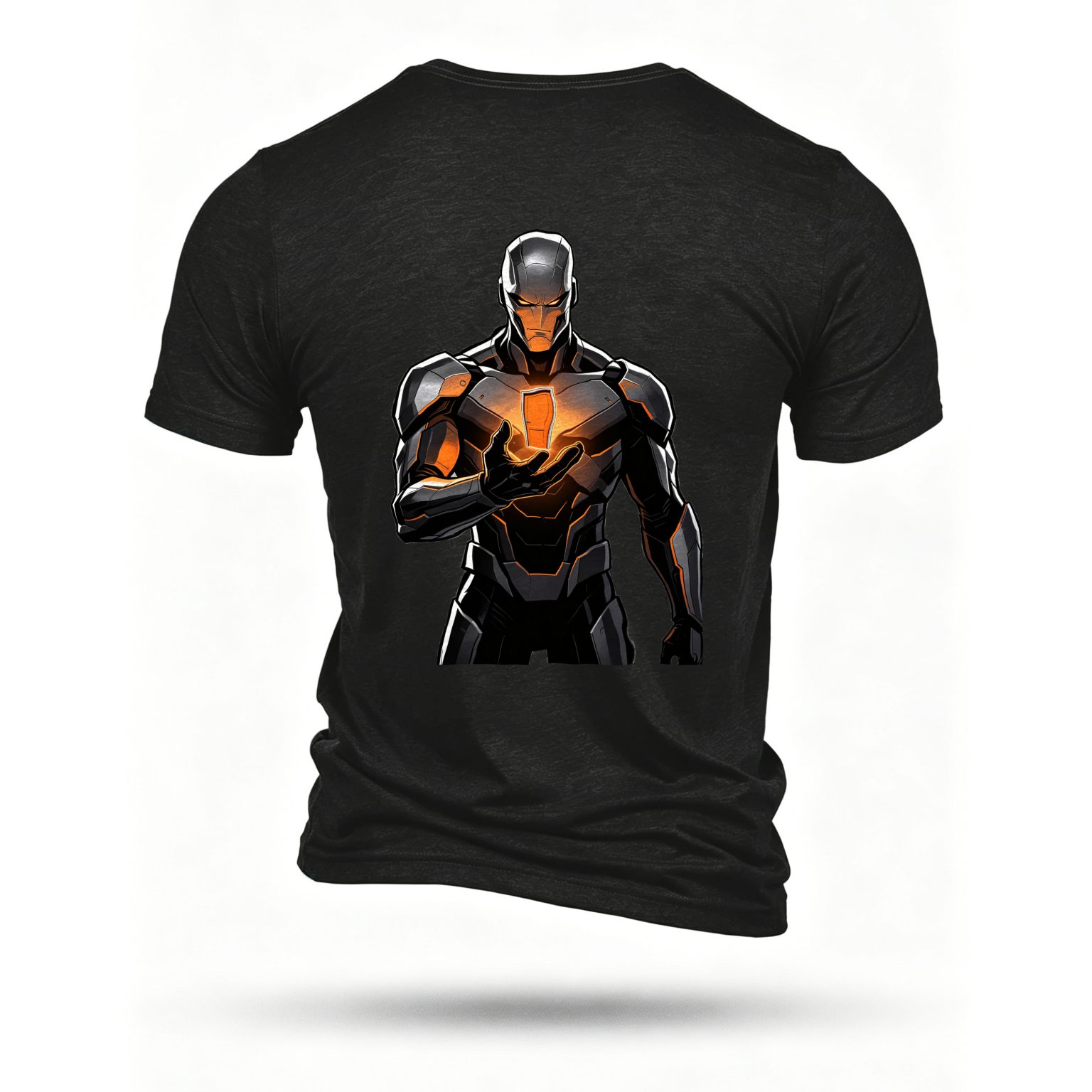 Black T-shirt, back print