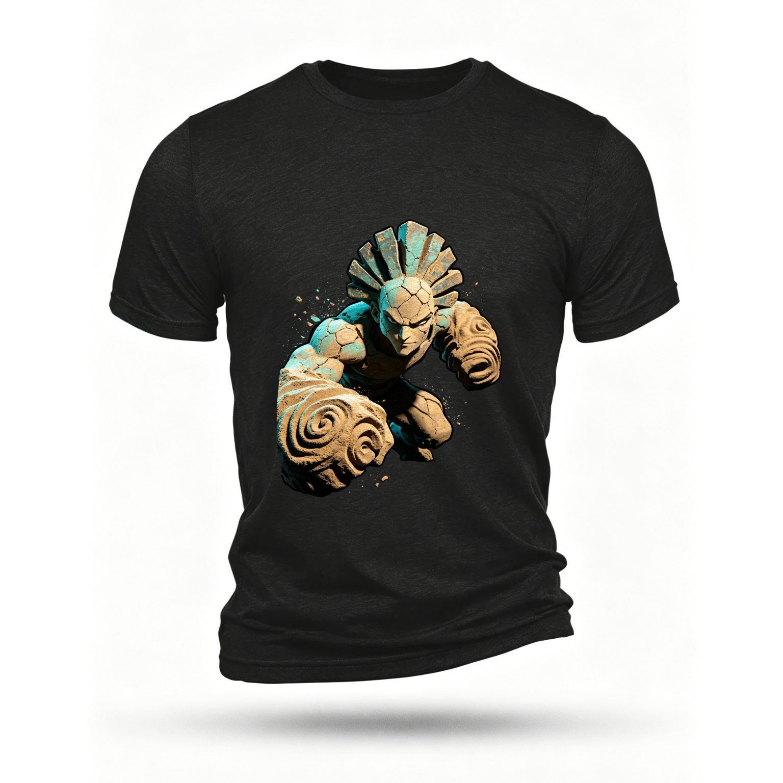Black T-shirt, front print