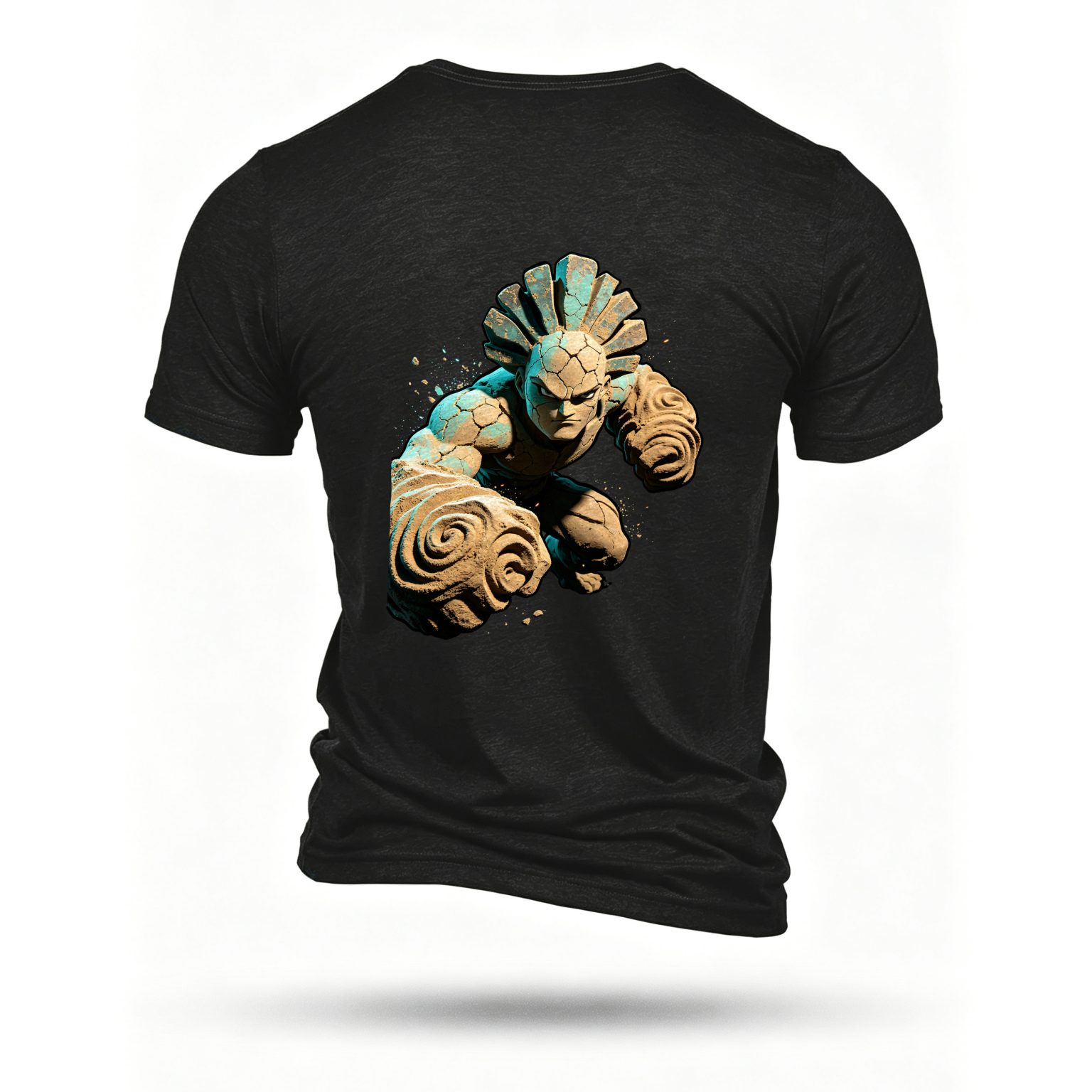 Black T-shirt, back print