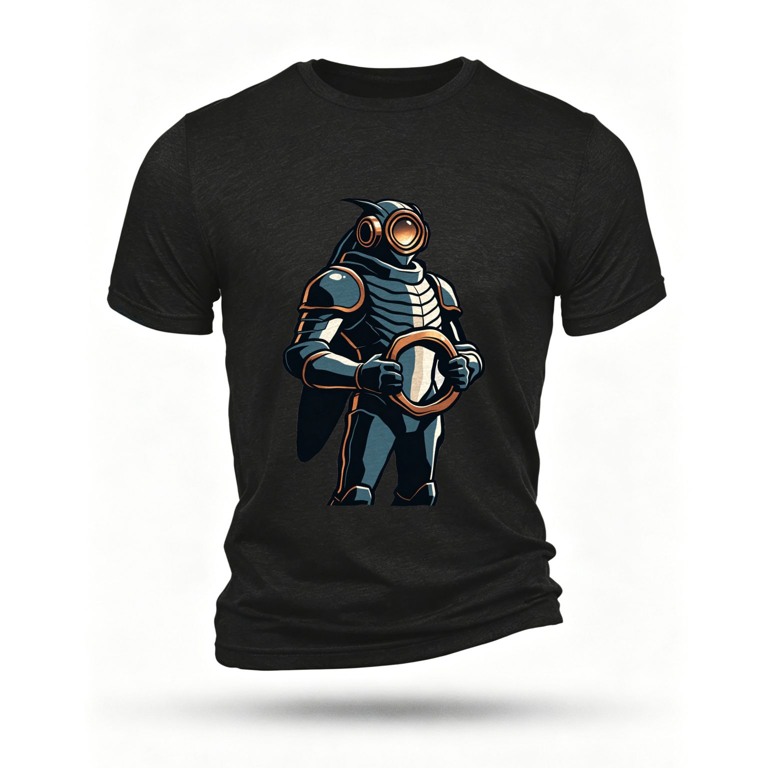 Black T-shirt, front print