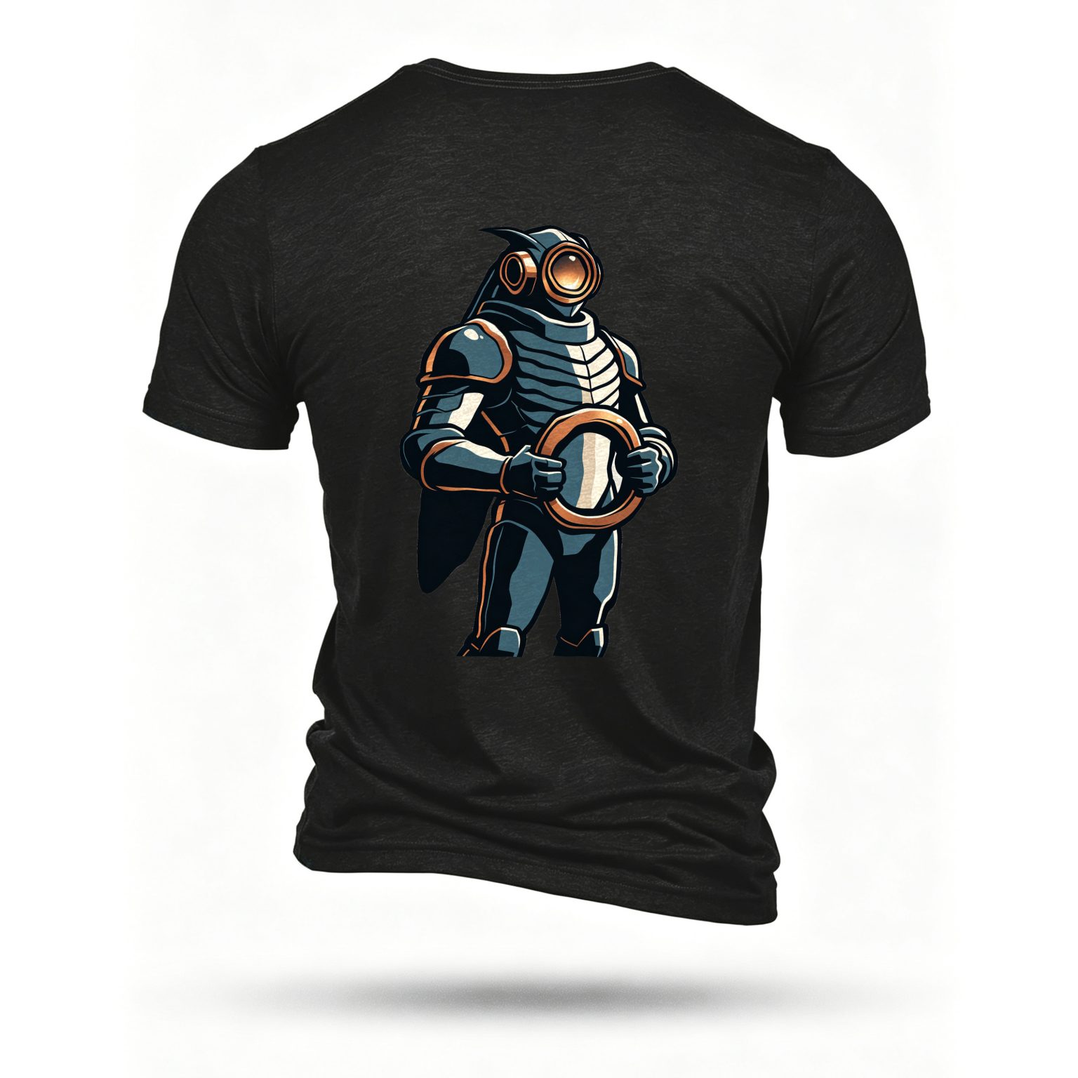 Black T-shirt, back print