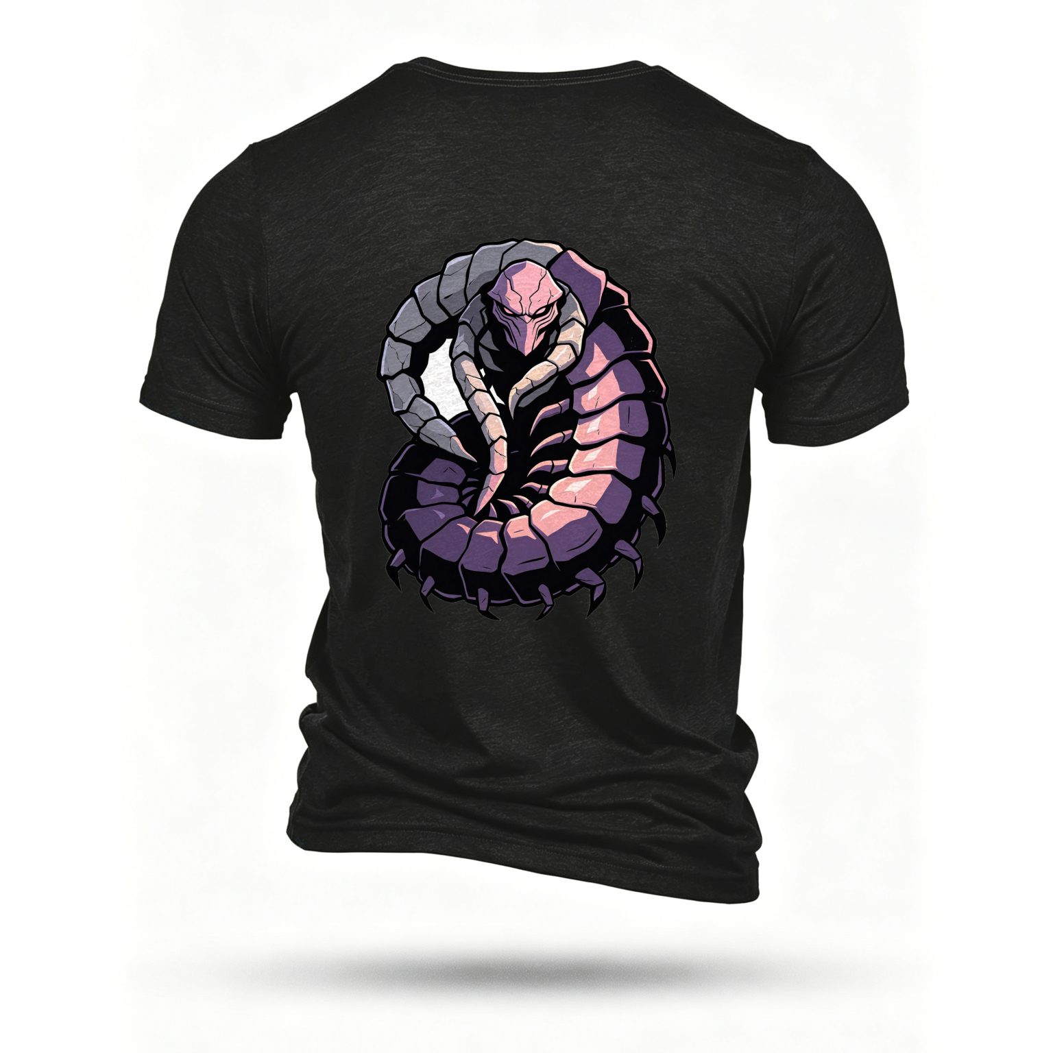 Black T-shirt, back print