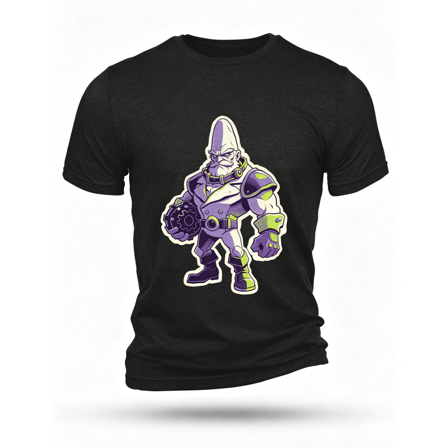Black T-shirt, front print