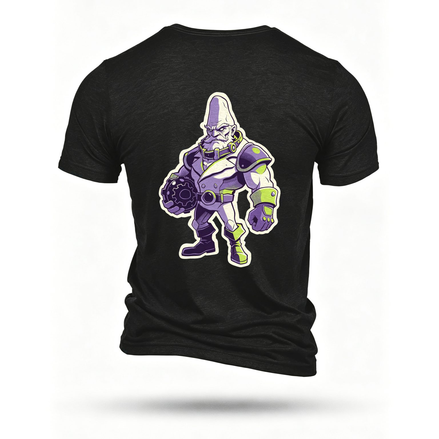 Black T-shirt, back print