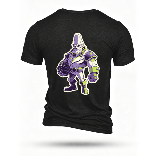 Black T-shirt, back print