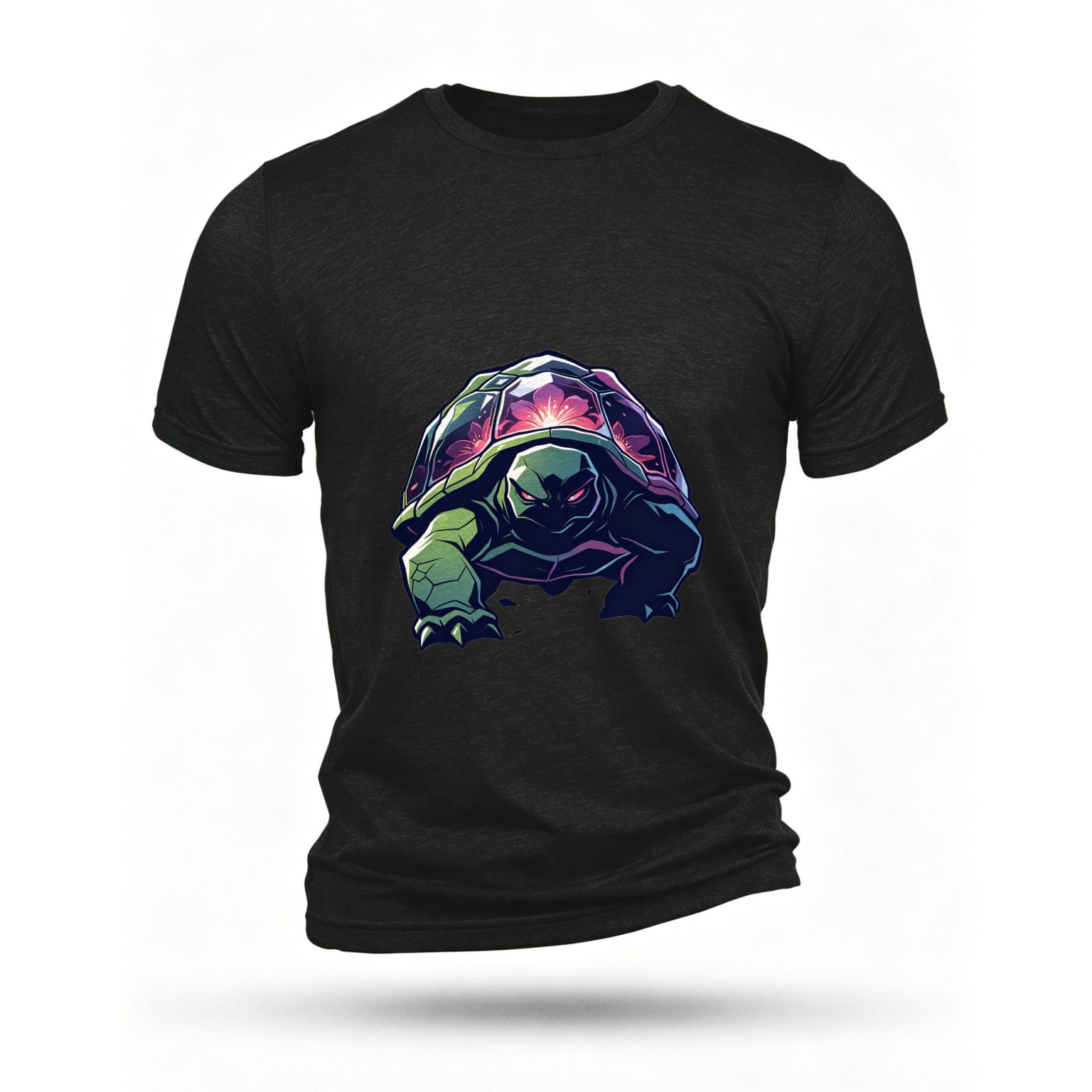 Black T-shirt, front print