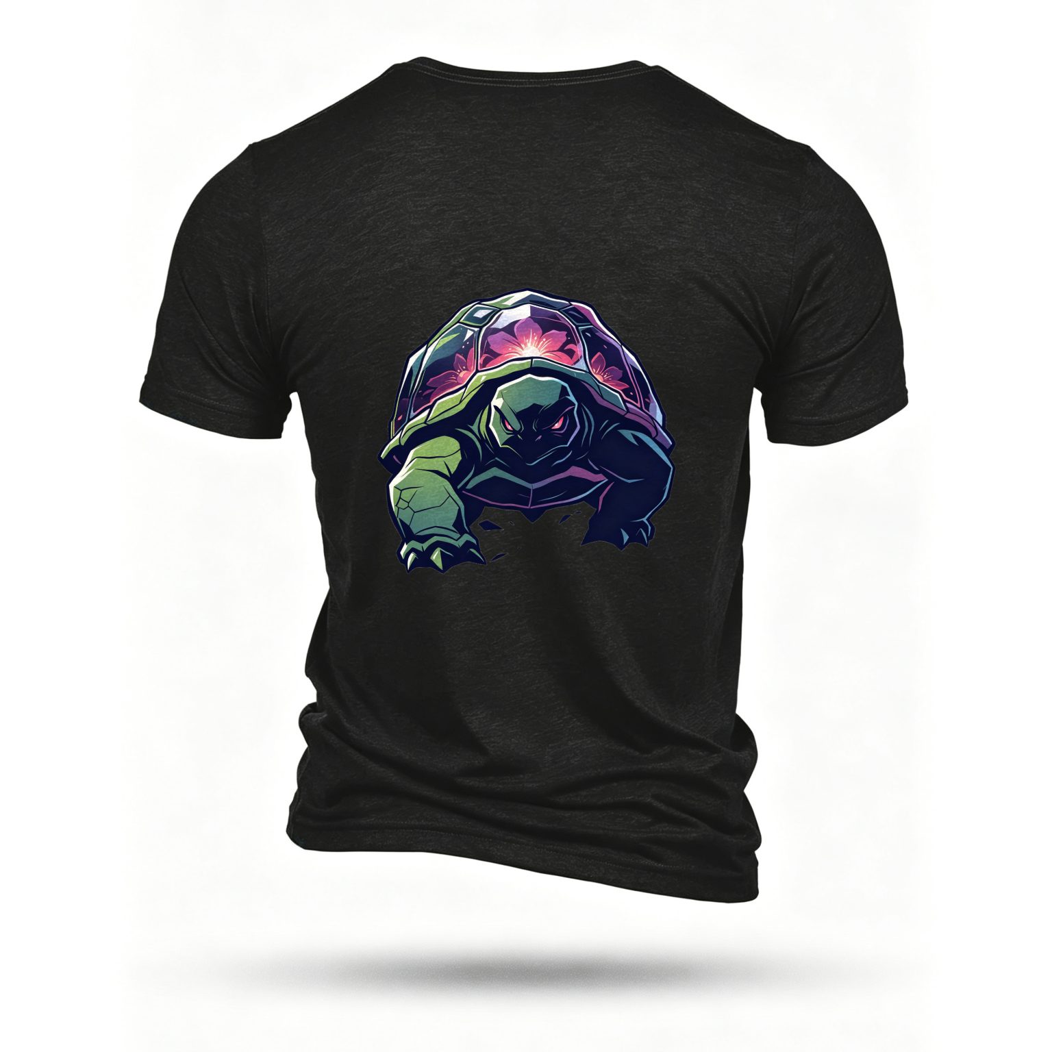 Black T-shirt, back print