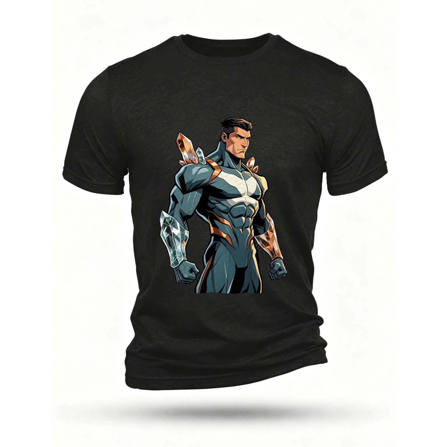 Black T-shirt, front print