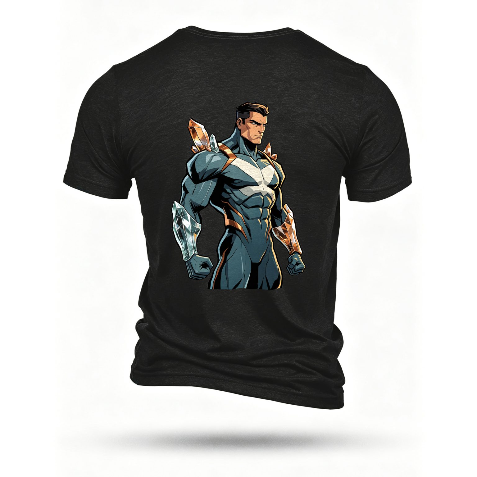 Black T-shirt, back print