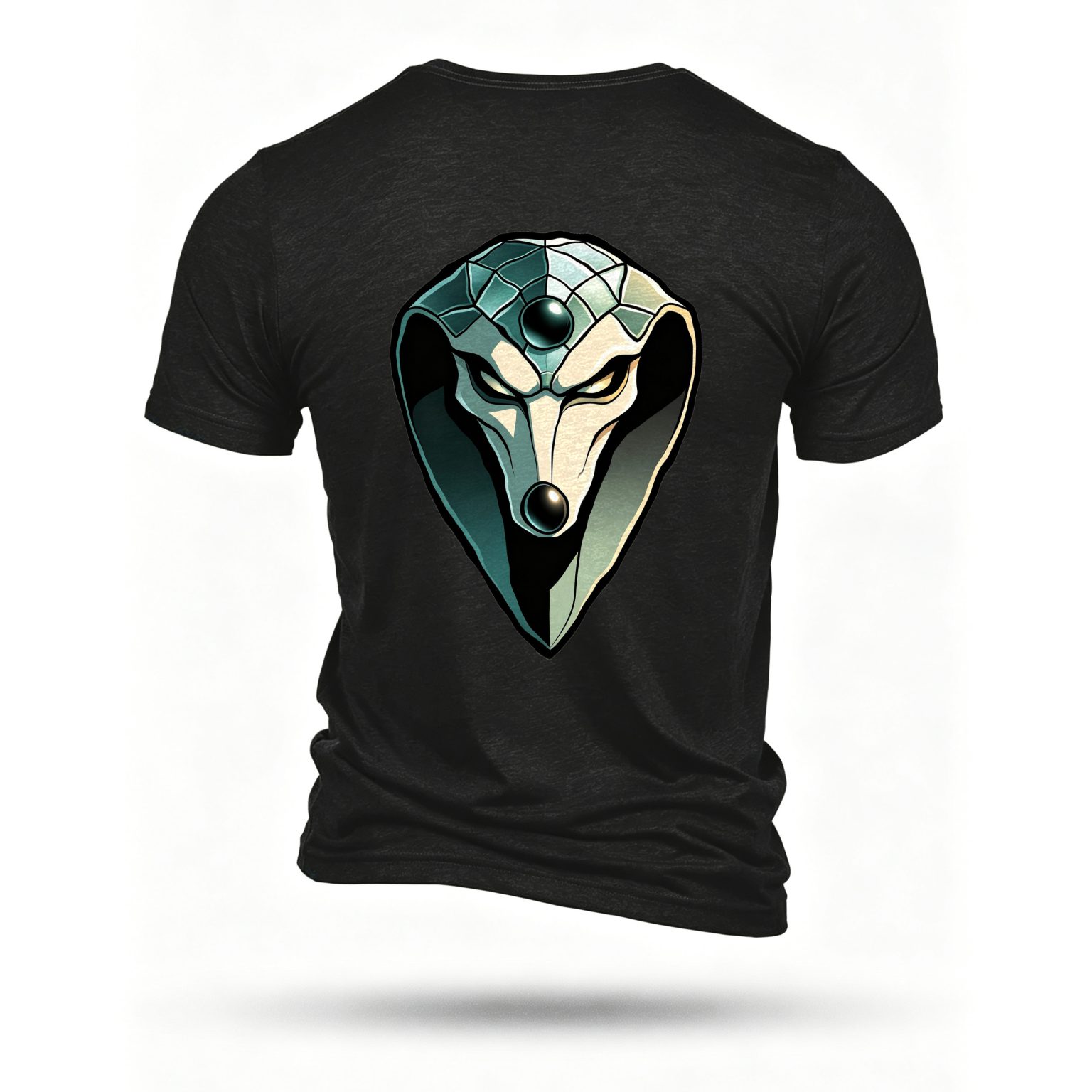 Black T-shirt, back print