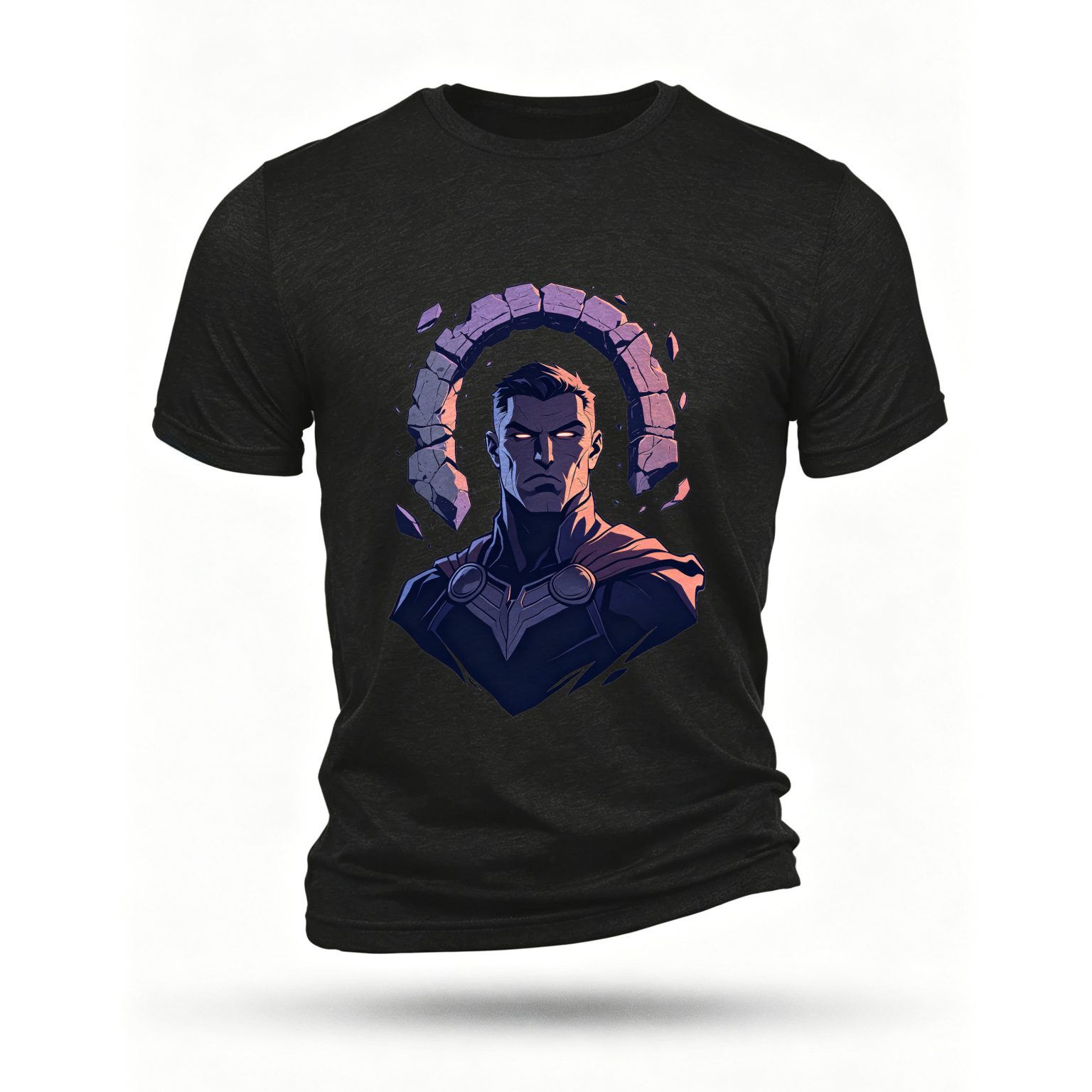 Black T-shirt, front print