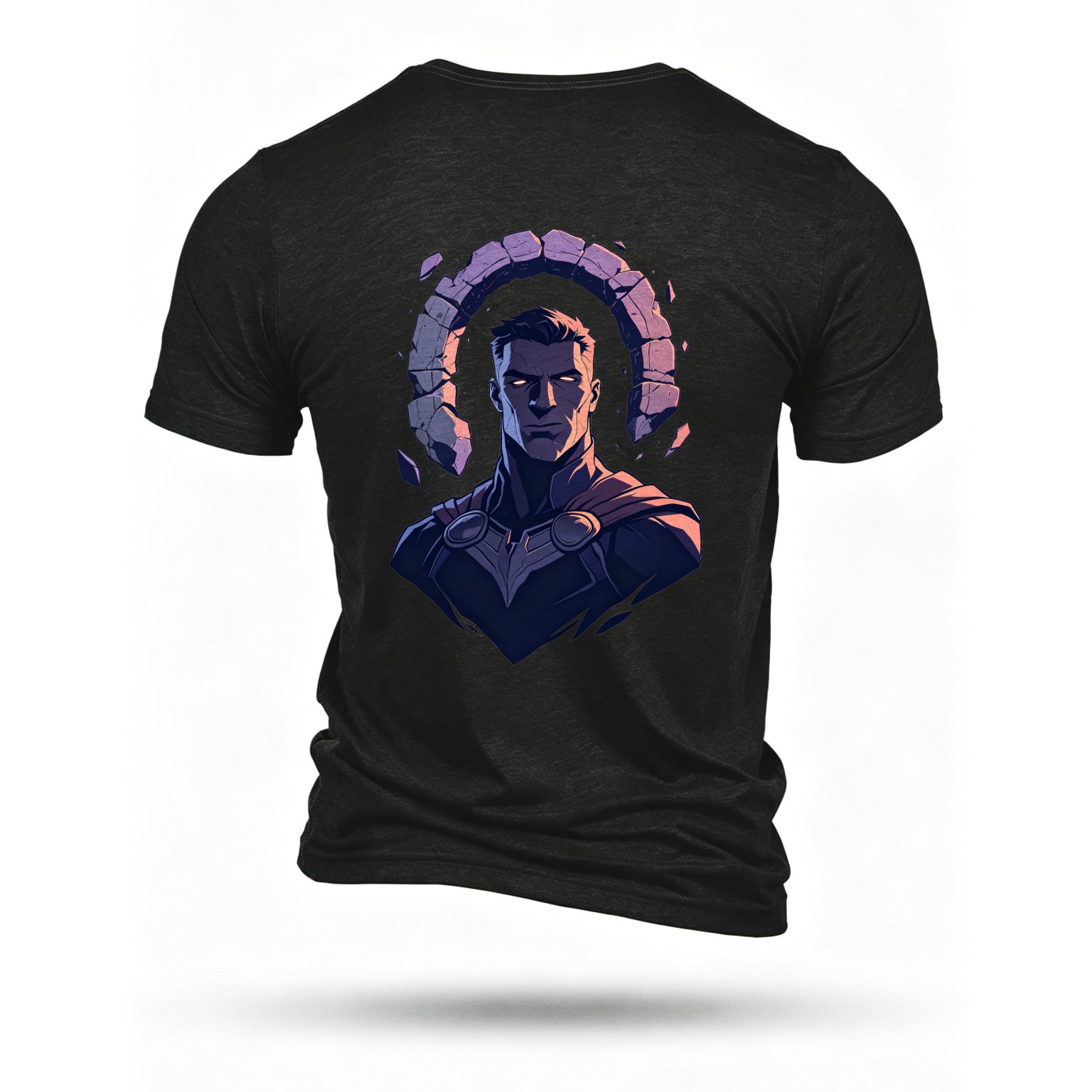Black T-shirt, back print