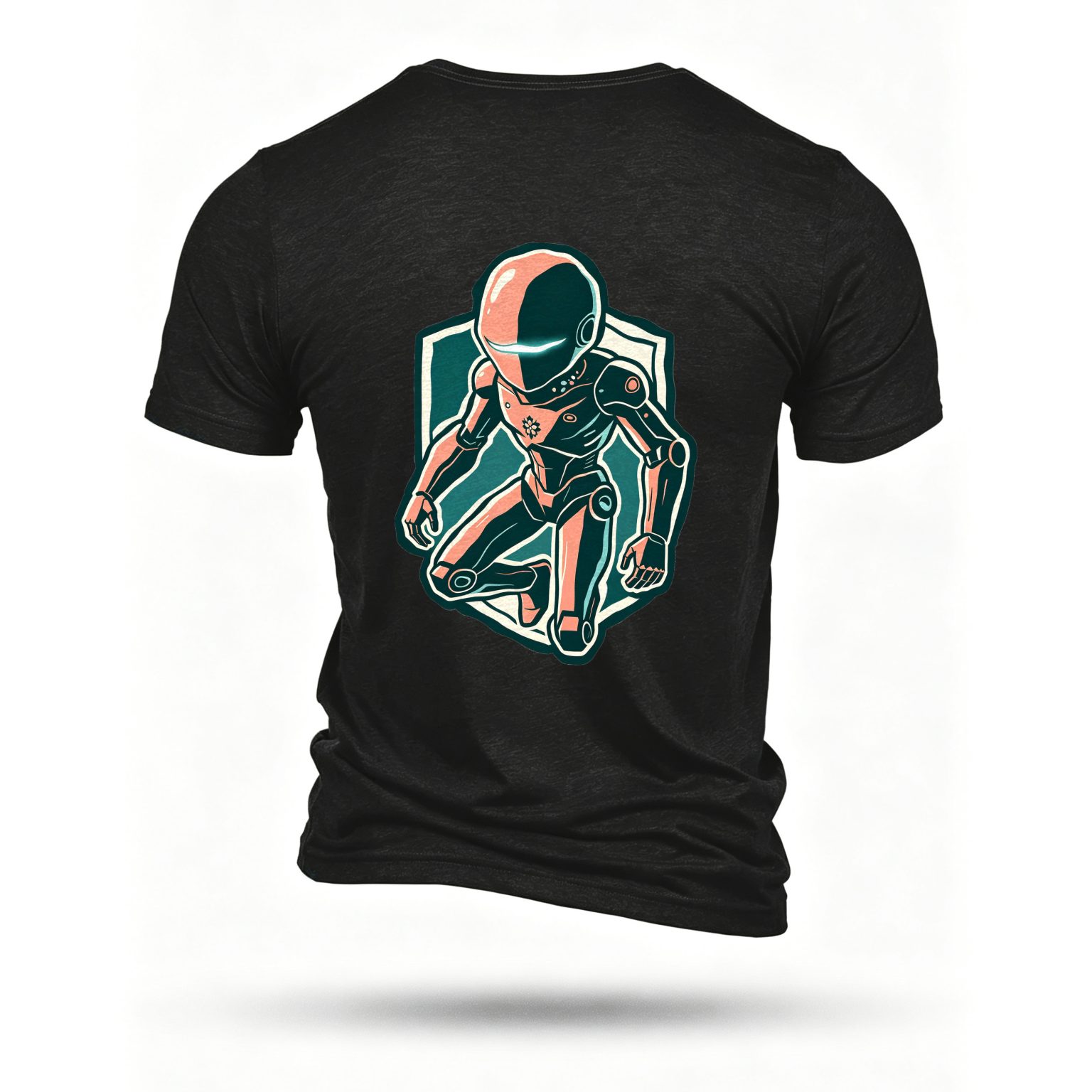 Black T-shirt, back print