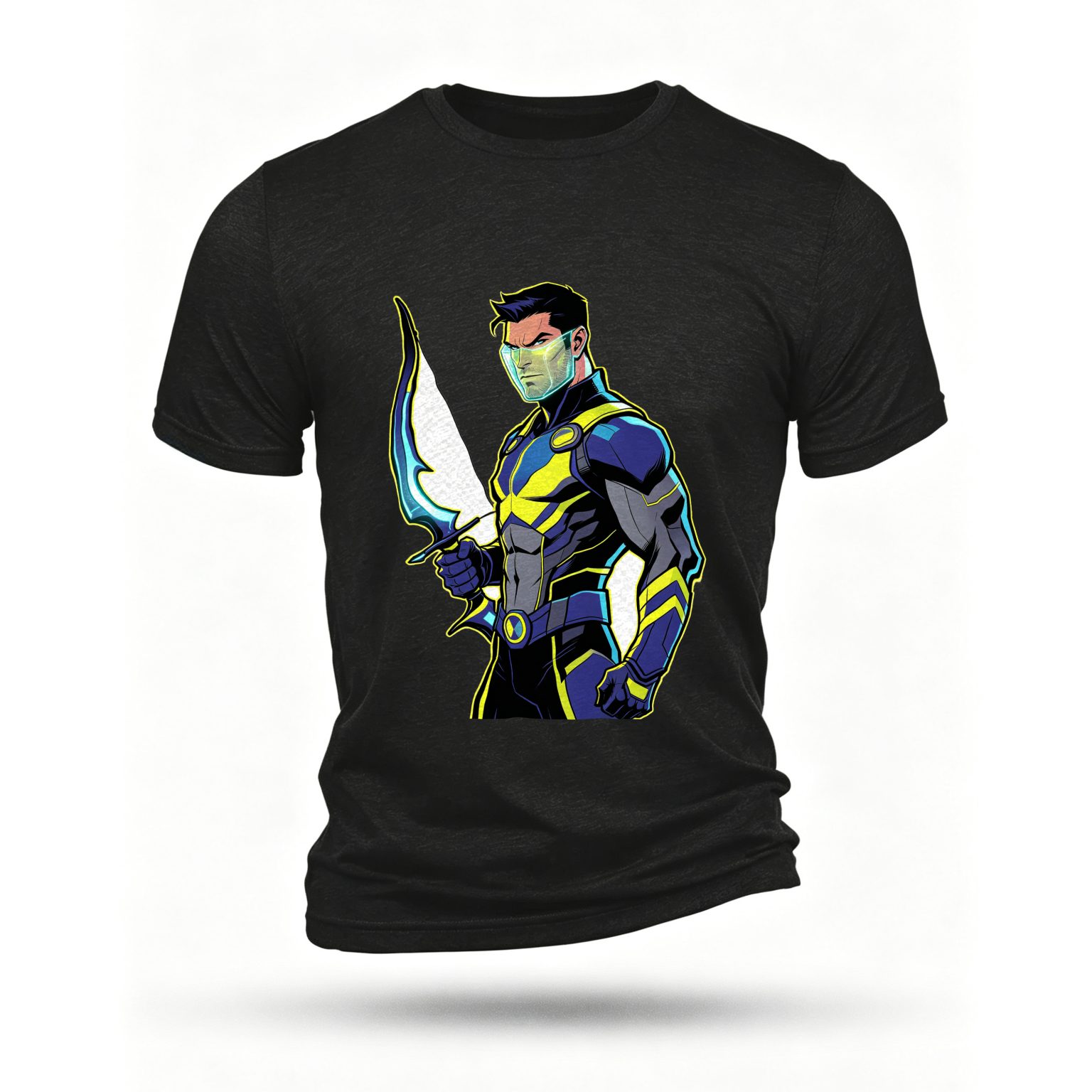 Black T-shirt, front print