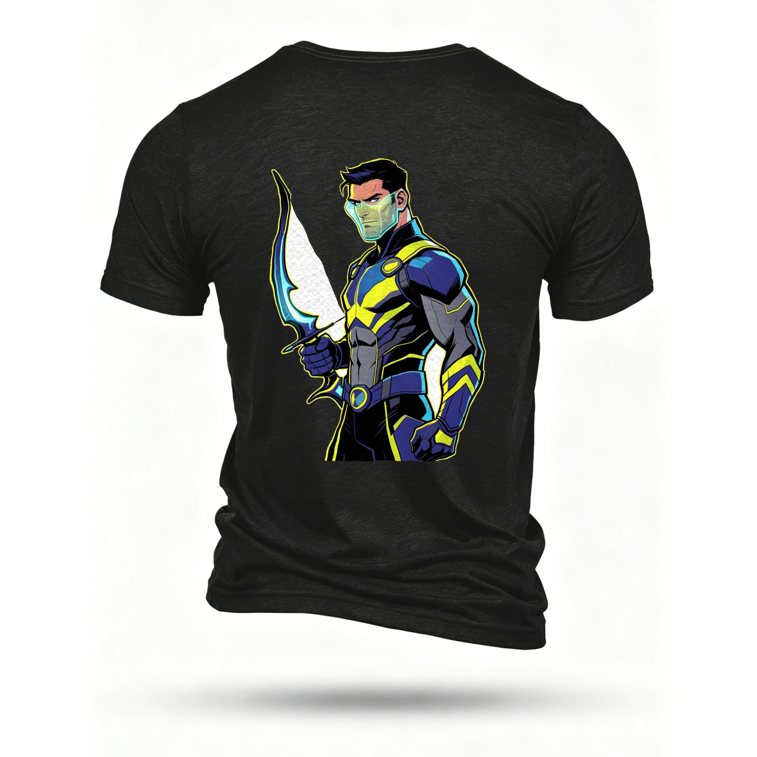 Black T-shirt, back print