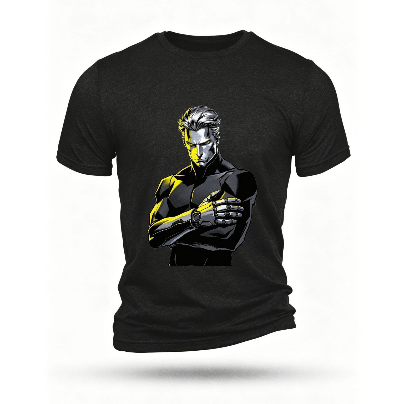 Black T-shirt, front print