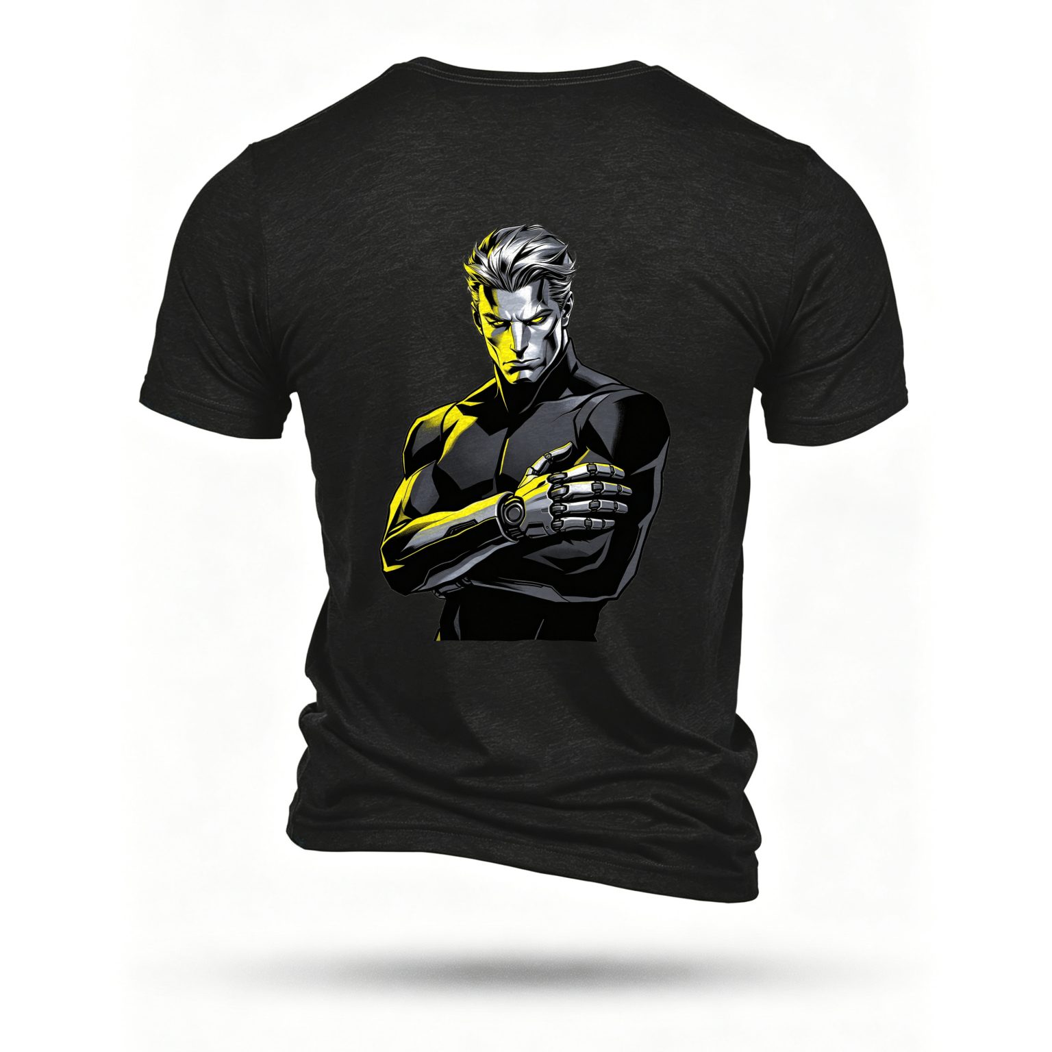 Black T-shirt, back print
