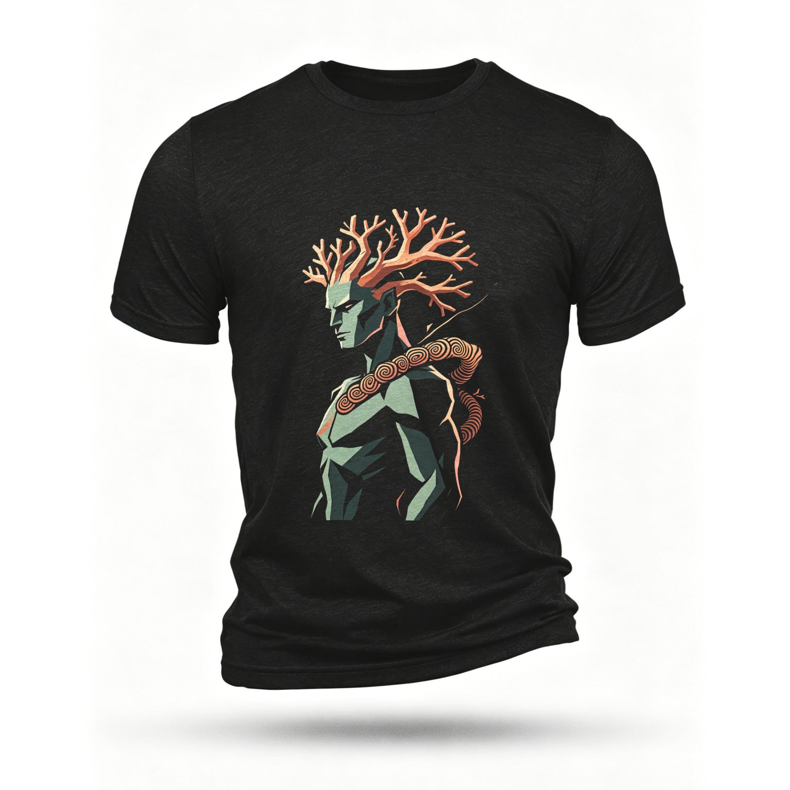 Black T-shirt, front print