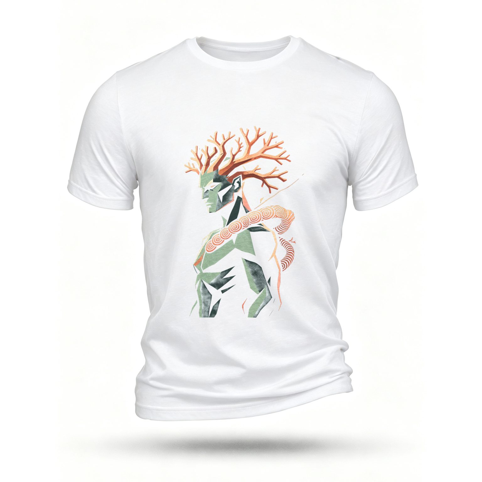 White T-shirt, front print