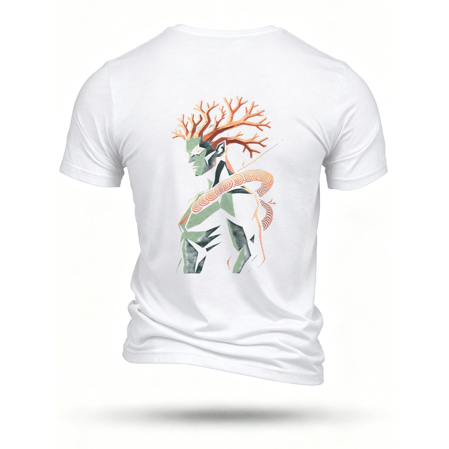 White T-shirt, back print