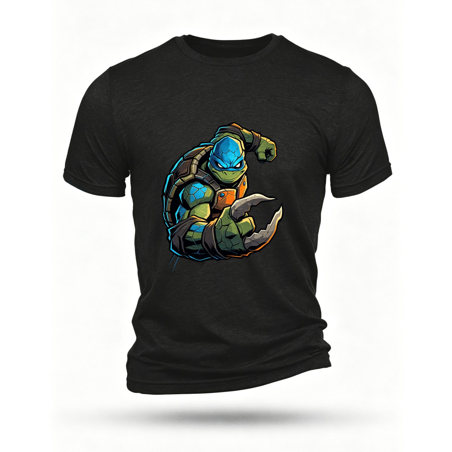 Black T-shirt, front print