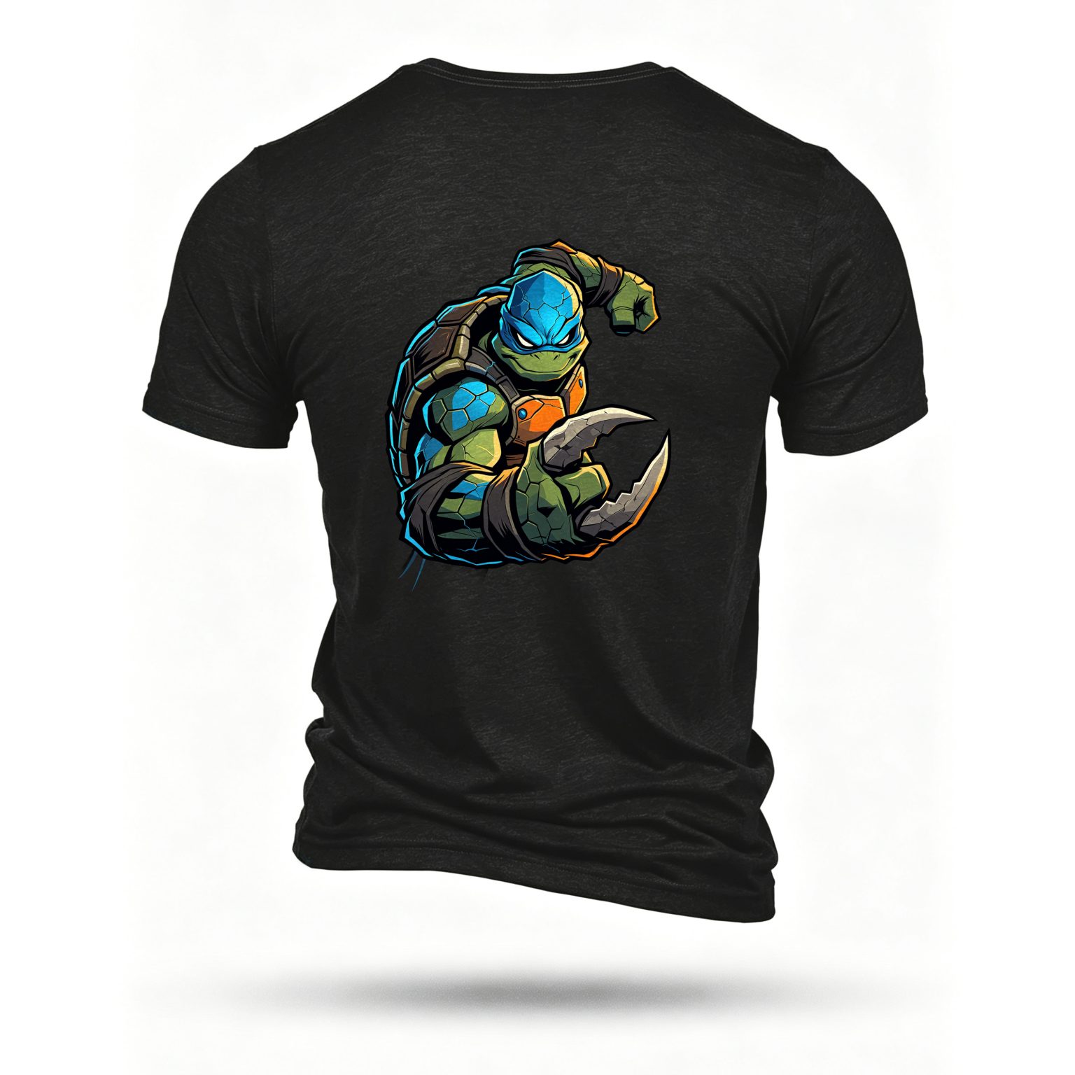 Black T-shirt, back print