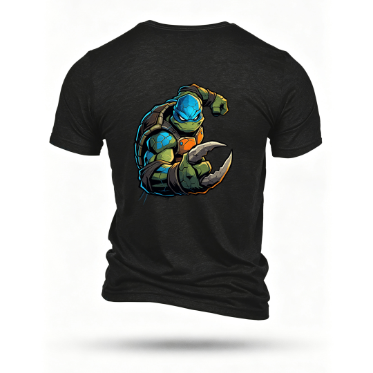 Black T-shirt, back print
