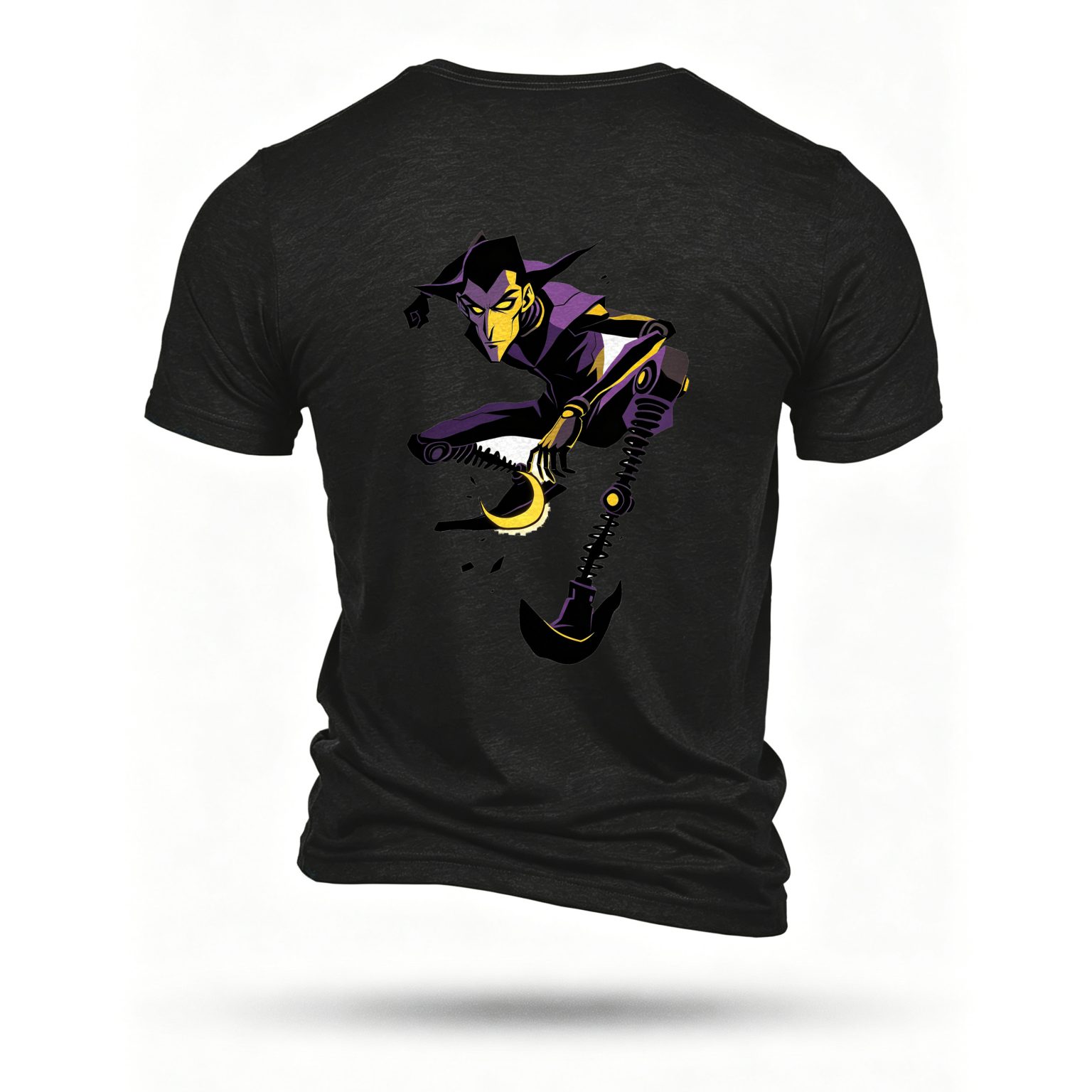 Black T-shirt, back print