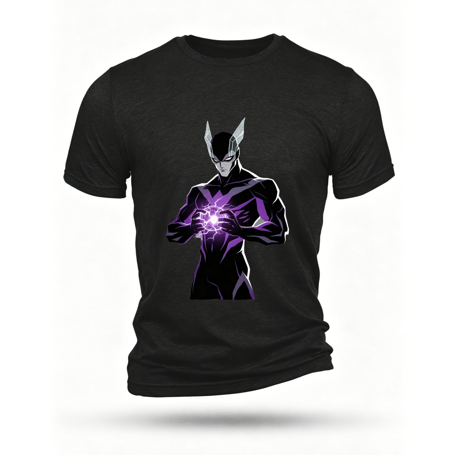 Black T-shirt, front print