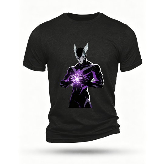 Black T-shirt, front print