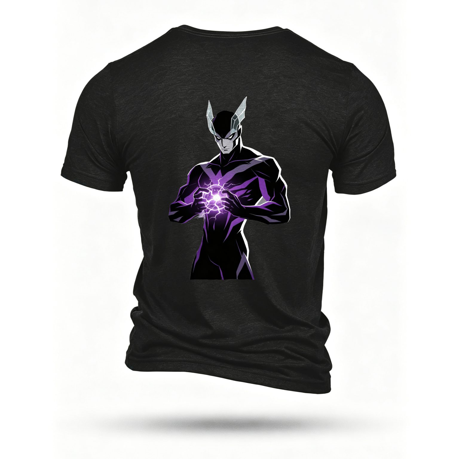 Black T-shirt, back print