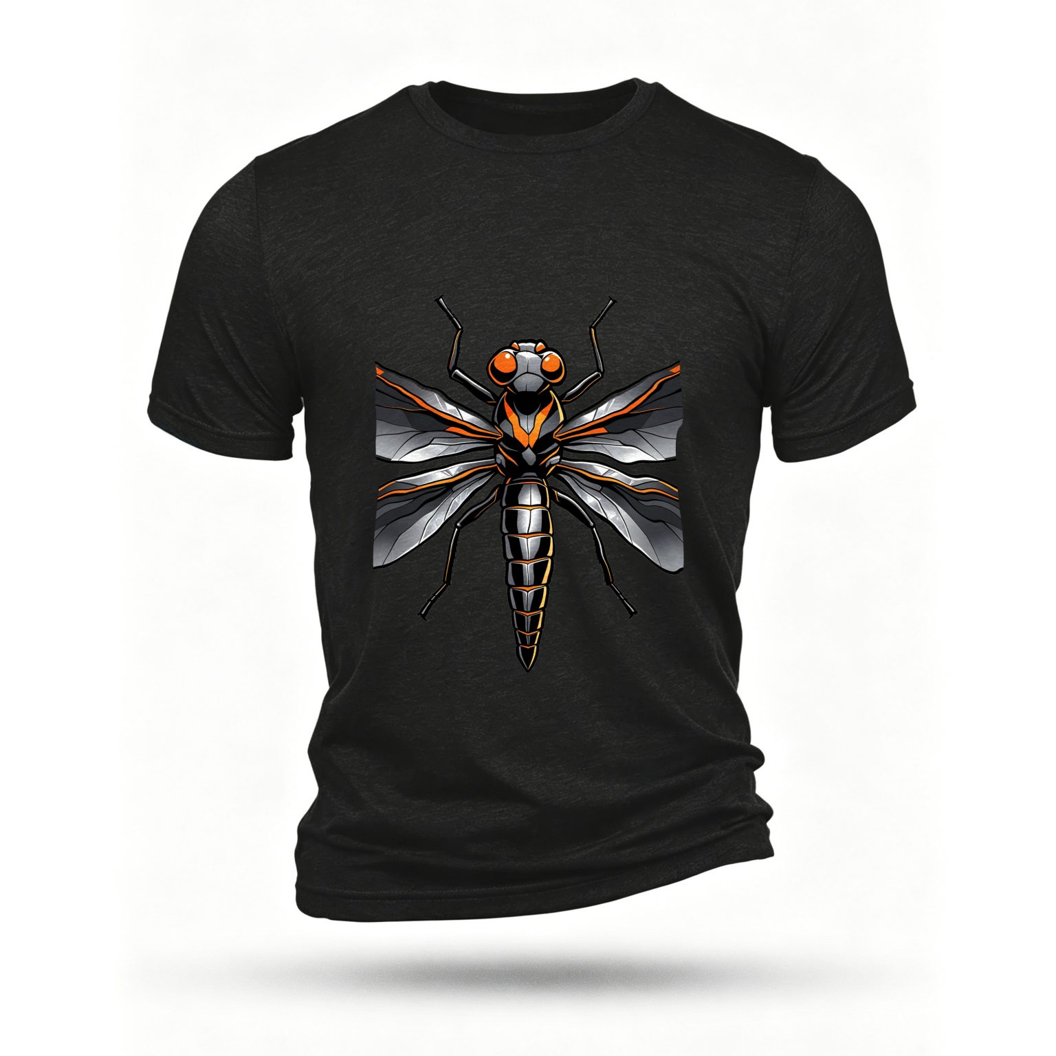 Black T-shirt, front print